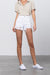 Gina High Rise White Denim Shorts