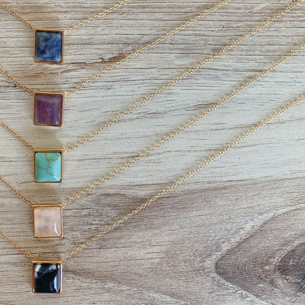 Square Drop Necklace