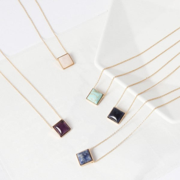 Square Drop Necklace