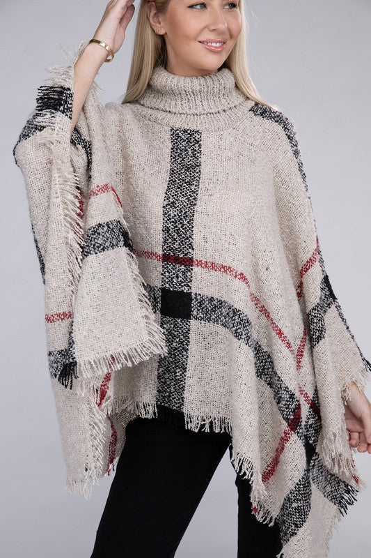 Amanda Turtleneck Knit Pancho