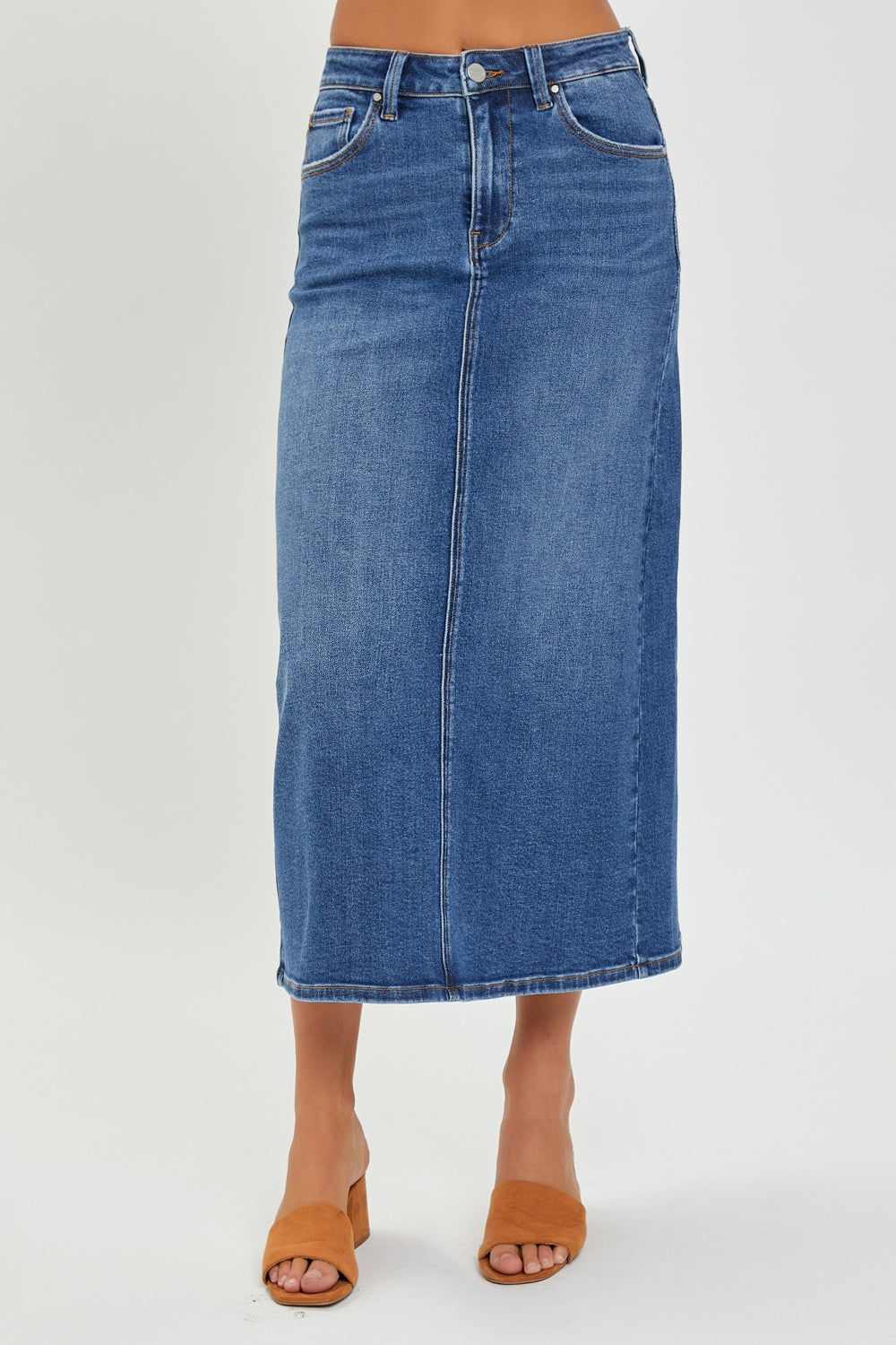 Rachel High Rise Denim Skirt