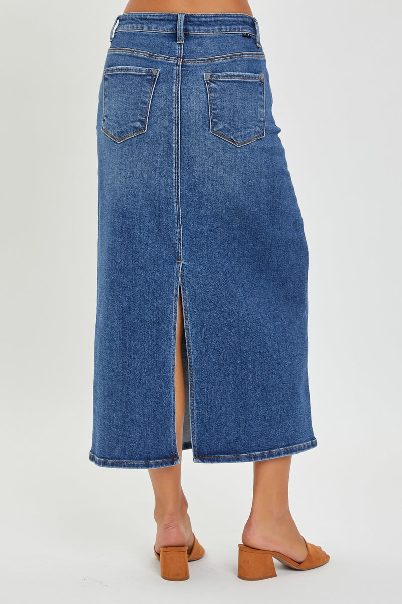 Rachel High Rise Denim Skirt