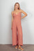 Tina Ruched Wide Leg Jumpsuit