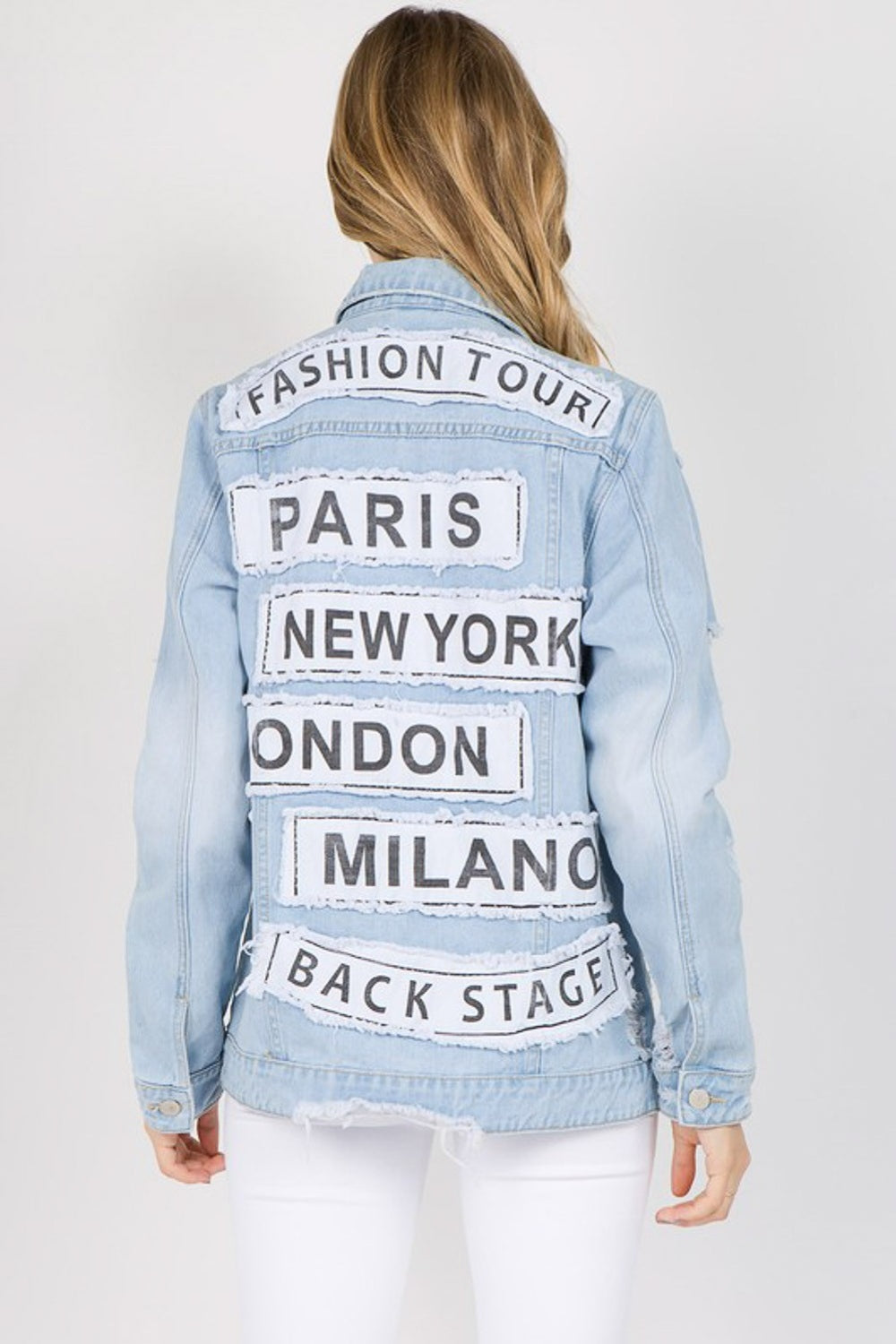 American Bazi Distressed Denim Jacket