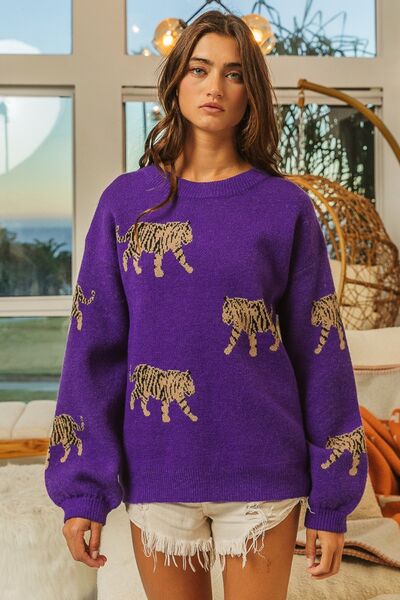 BiBi Tiger Long Sleeve Sweater