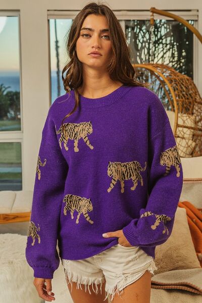 BiBi Tiger Long Sleeve Sweater