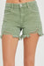 RISEN Frayed Hem Denim Shorts