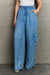 GeeGee Out Of Site Full Size Denim Cargo Pants - Zen Boutique : Designs For A Lifetime