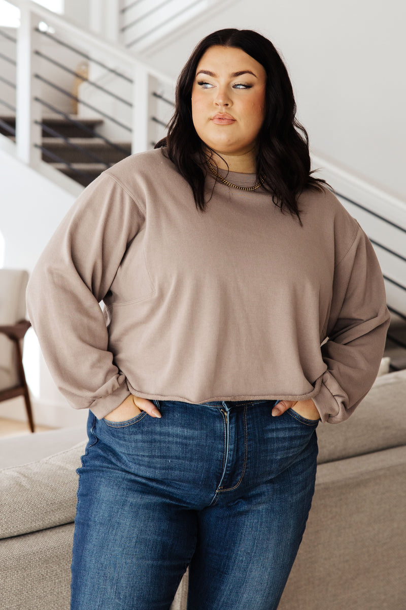 Lounge A Lot Cut Off Sweatshirt