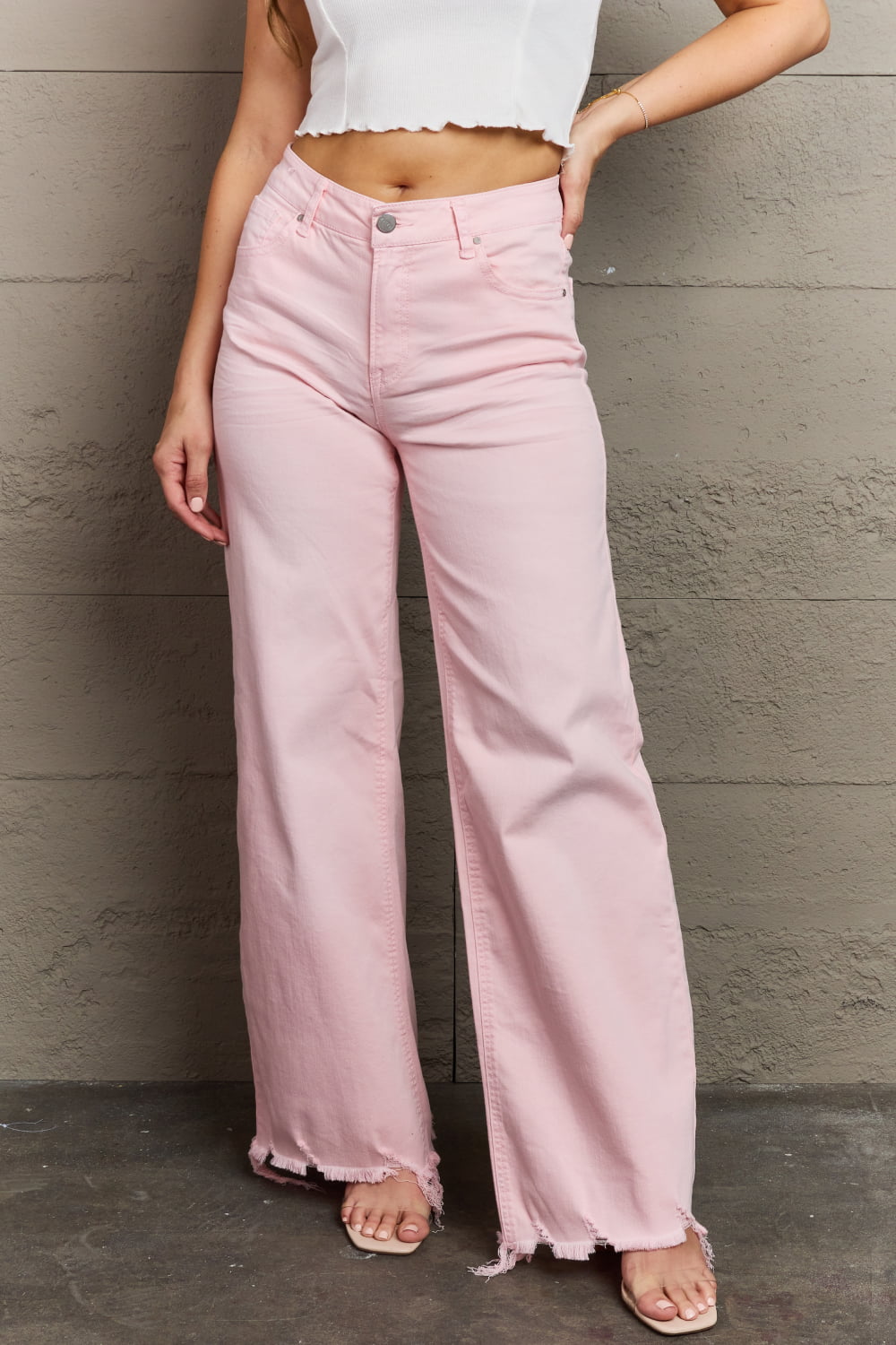 Raelene High Waist Wide Leg Jeans - Zen Boutique : Designs For A Lifetime